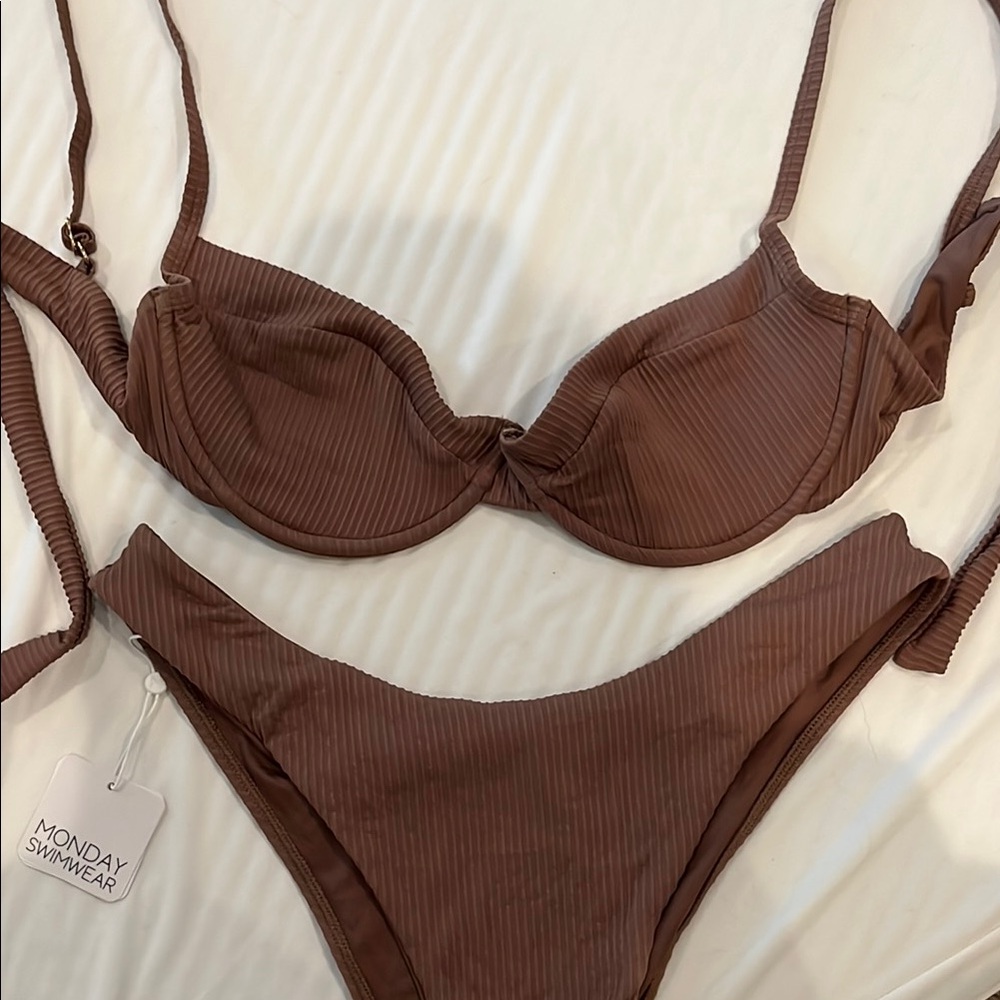 Monday Swimwear Chocolate Bikini Set